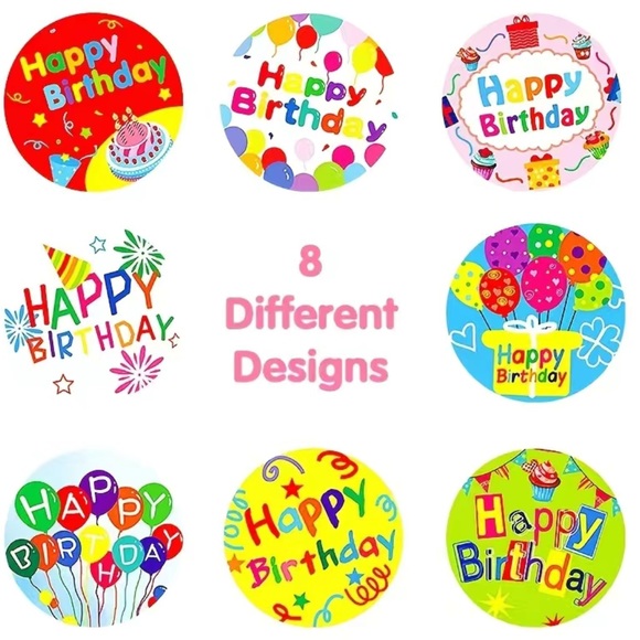 Happy B-Day Stickers (100pieces) - Picture 1 of 2
